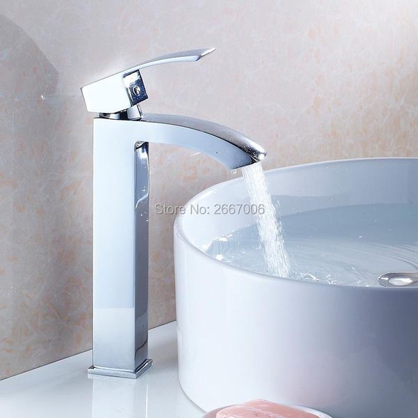 

bathroom sink faucets tall type faucet waterfall spout tap single handle vanity mixer deck mount zr624