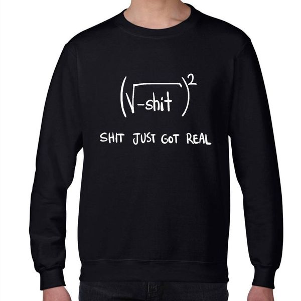 

men's hoodies & sweatshirts tarchia sweatshirt hip hop pullover men hoodie brand clothing male long sleeve o-neck shirt just got real, Black