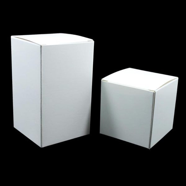 

gift wrap 20pcs white folding kraft paper packaging boxes craft for wedding party candy favors handmade soap package
