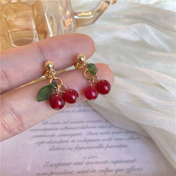 

"cherry cheese" girl's elegant idyllic style shows white, Black