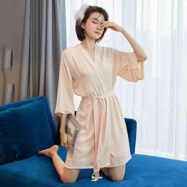 

robe cotton kimono bathrobe bridal womens sleepwears wedding sleep nightgown soft lingerie home dressing gown, Black;red
