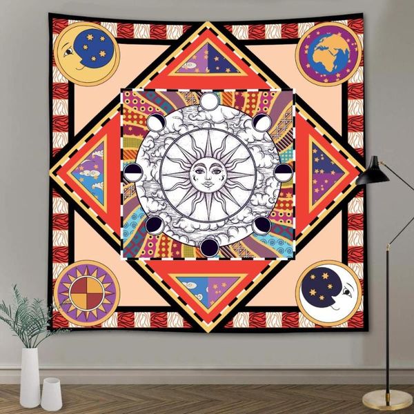 

tapestries color abstract sun moon mandala tapestry wall hanging celestial hippie carpets dorm decor psychedelictapestry