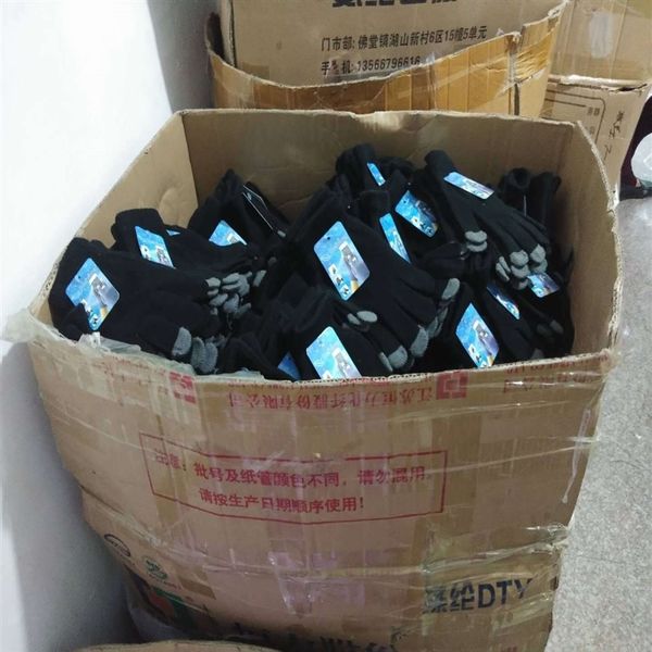 

82Lg korean autumn and winter touch screen men fingerless warm magic and women can touch screen gloves wool warm play mittens mobile games, Blue;gray