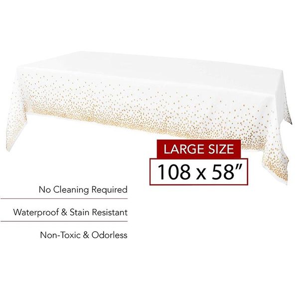 

table cloth pack gold dot disposable tablecloths plastic tablecloth paper for bbq party fine dining wedding