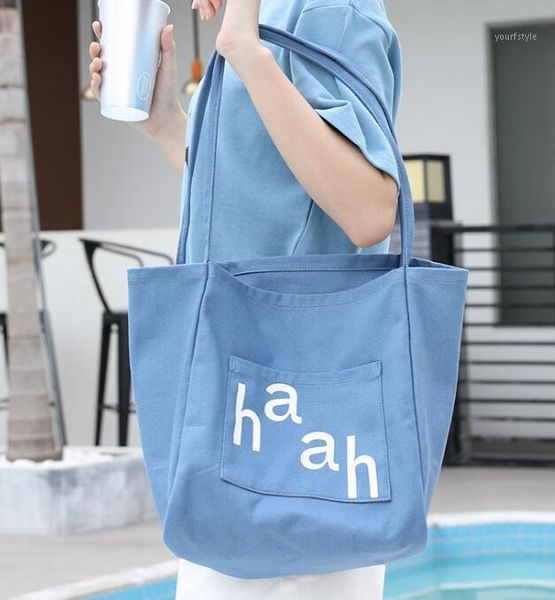 

evening bags 2021 korean casual art canvas bag simple letter printing handbag