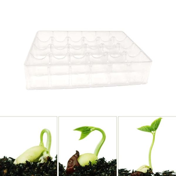 

planters & pots agricultural seedling tray plant flower nursery grow box square transparent cultivation pot