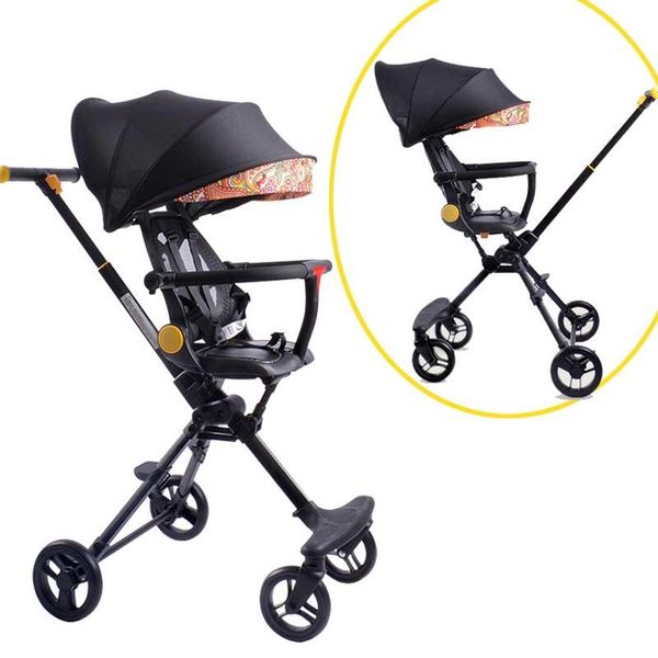 

strollers# baby stroller 2 in 1 foldable reversible four wheels high landscape trolley wheelchair carriage car