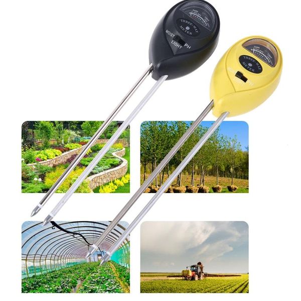 

meters three-in-one soil detector humidity/light/ph value detection meter moisture tester for plant vegetables garden