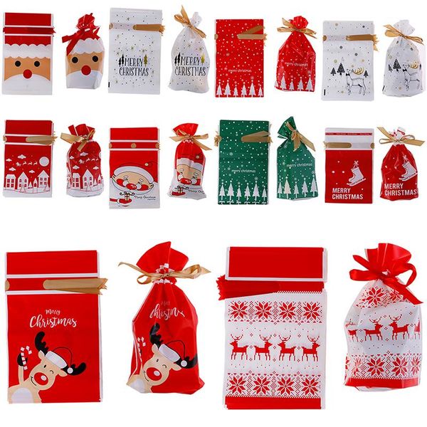 

gift wrap 10pcs christmas bags presents lot santa claus bag candy decorations year present
