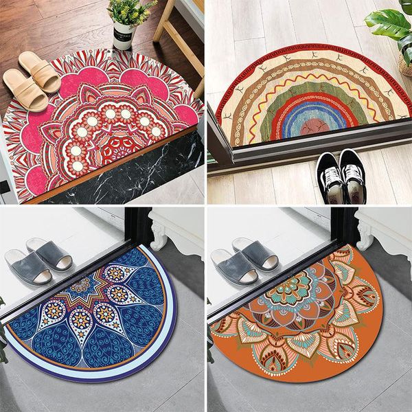 

bath mats semicircular bohemian printed non-slip mat , doormat absorbent carpets balcony porch area rugs machine washable