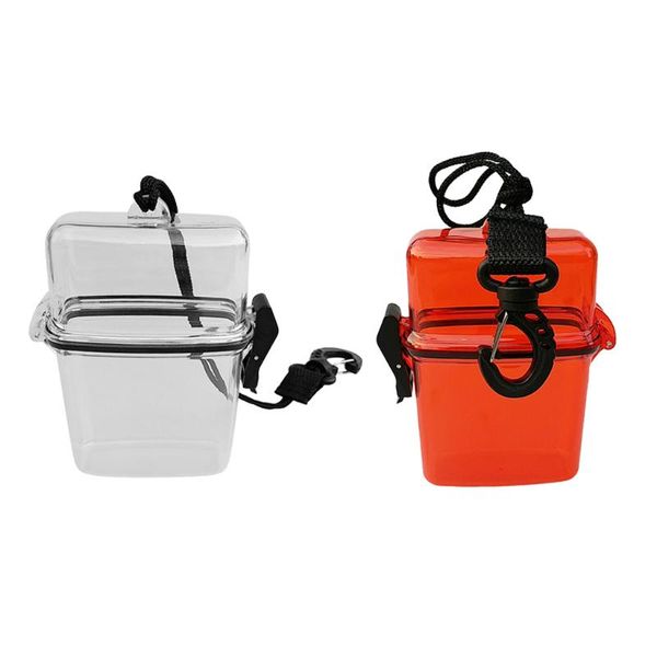 

pool & accessories perfeclan set 2 scuba diving kayak waterproof dry box holder container string clip water sports diver