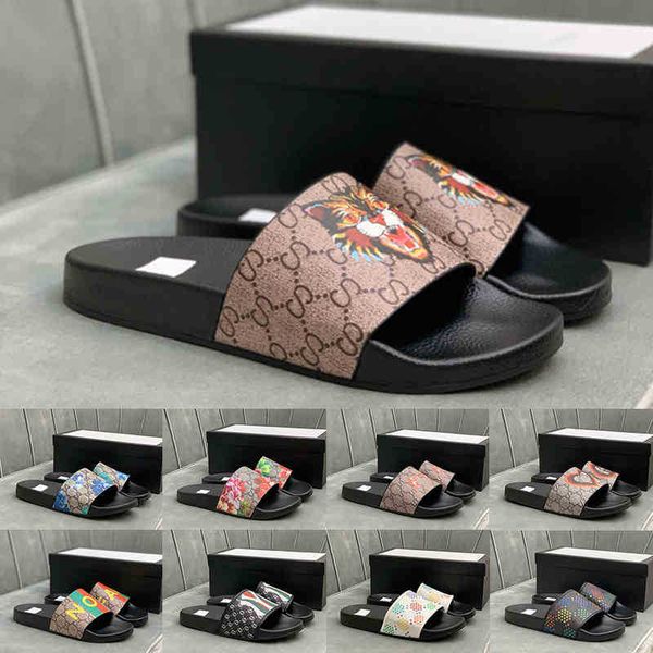 

preferential floral sandals women men slippers big blossom mix 100 models flower animals slide summer fashion wide flat slippery slipper, Black