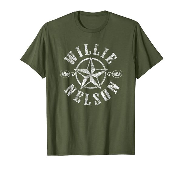 

willie nelson star logo tee, White;black