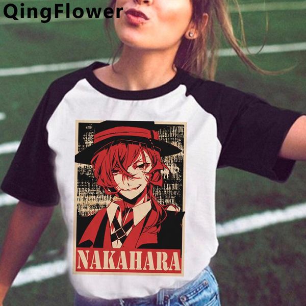 

women's t-shirt bungou stray dogs clothes women tumblr ulzzang 2021 tshirt kawaii, White