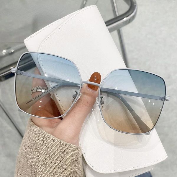 

sunglasses women polarized oversized square designer sun glasses for fashion 2022 goggle uv400 vintage shades, White;black