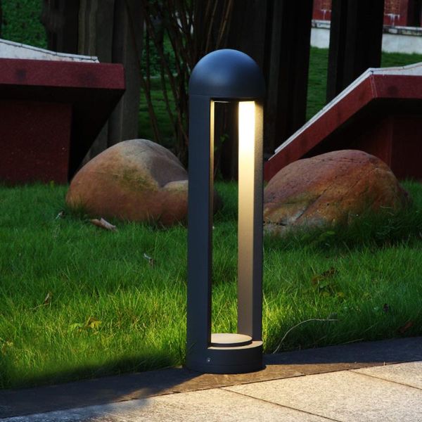 

modern waterproof led pillar lawn lamp outdoor garden yard park column light 10w aluminum landscape gateway post lamps