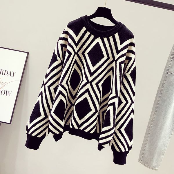 

women's sweaters ladies spring and casual autumn loose sweater jsf0, White;black