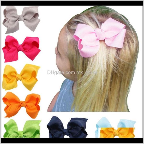 Atacado 8cm Kids Grosgrain Fita Baby Boutique Bows com clip para crianças 5kjqb ul1d7