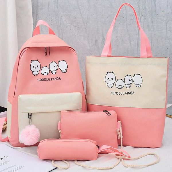 

cartoon animation kids backpack waterproof school bags preppy style children backpacks four piece suit