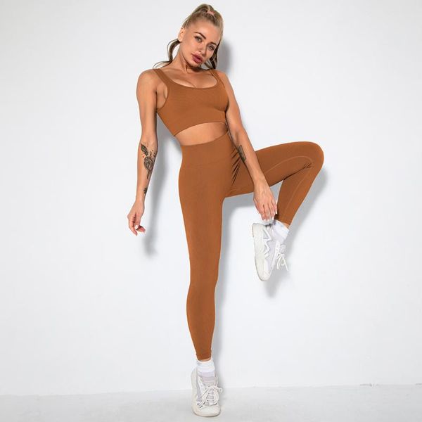 

yoga outfit seamless set gym clothing workout clothes for women tracksuit high waist sport leggings running fitness suit
