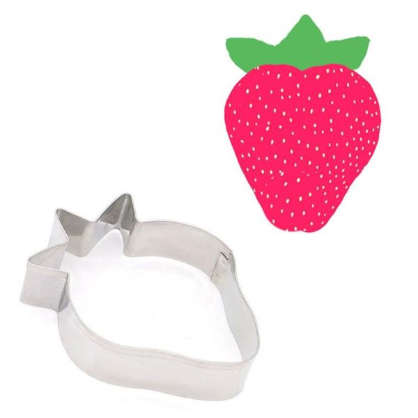 

kitchen cookie cutter strawberry shape metal mold sugarcraft cake cookies pastry baking mould decorating tools 1pc moulds