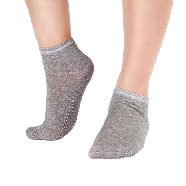 

sports socks 1pair women fitness yoga cotton slipper breath non slip massage pilates colors, Black