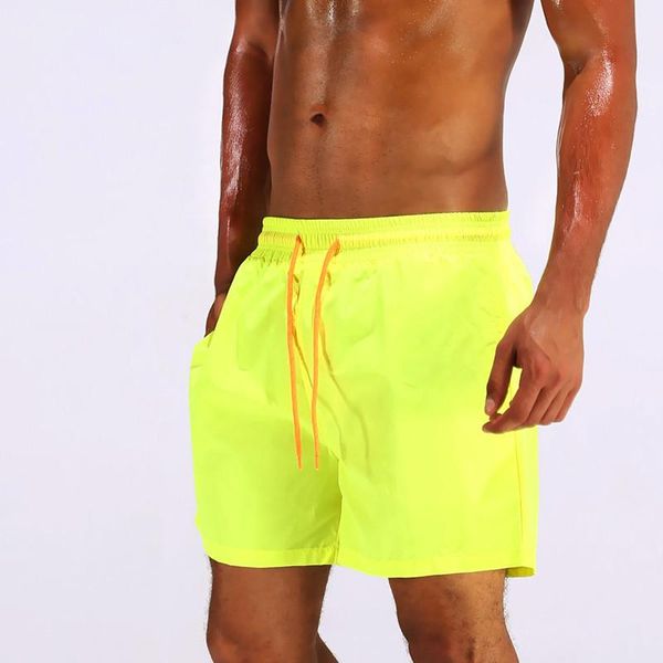 

summer beach swimsuit men's quick-drying swimwear men comfortable breathable shorts solid male