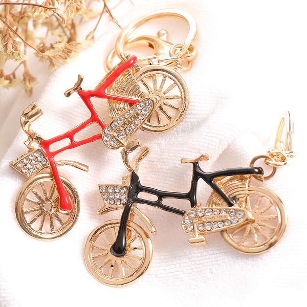 

keychain korean diamond bicycle pendant oil dripping car alloy keychain creative keychain pendant small gift, Silver