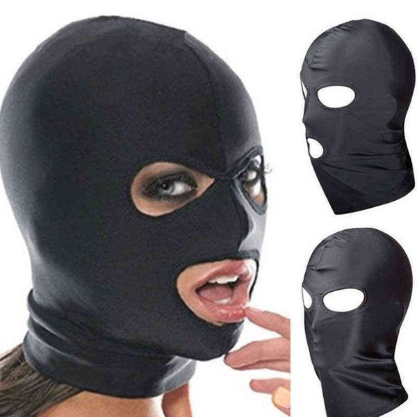 NXY Spielzeug für Erwachsene, sexy Spielzeug, offener Mund, Augen-Bondage, Party-Maske, Cosplay, Sklave, bestrafen, Kopfbedeckung, exotische Kleidung, Sex-Produkte, BDSM, Fetisch-Haube, 1201