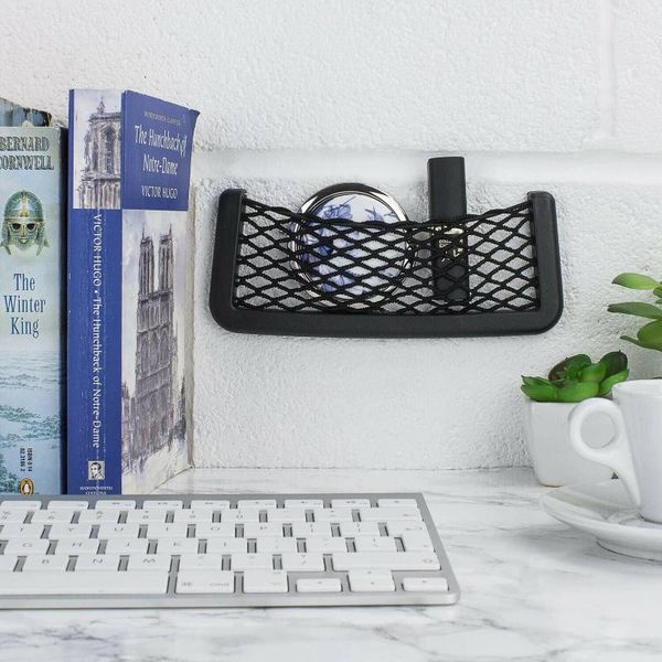 

car organizer 2x seat back net mesh storage string pouch bag phone holder pocket 15*8cm network accessories