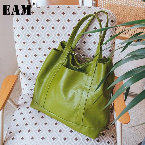 

cross body [eam] women large capacity soft pu leather flap personality all-match crossbody shoulder bag fashion tide 2021 18a3078