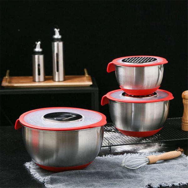 

stainless steel basin visible lid egg beater bowl with handle salad scale grater fruit vegetable container bowls