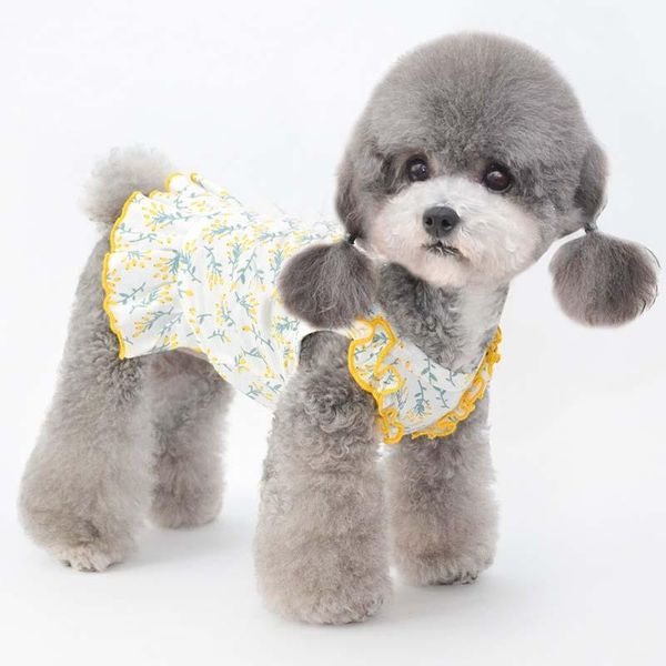 

dog apparel pet clothes summer floral vest cat puppy teddy