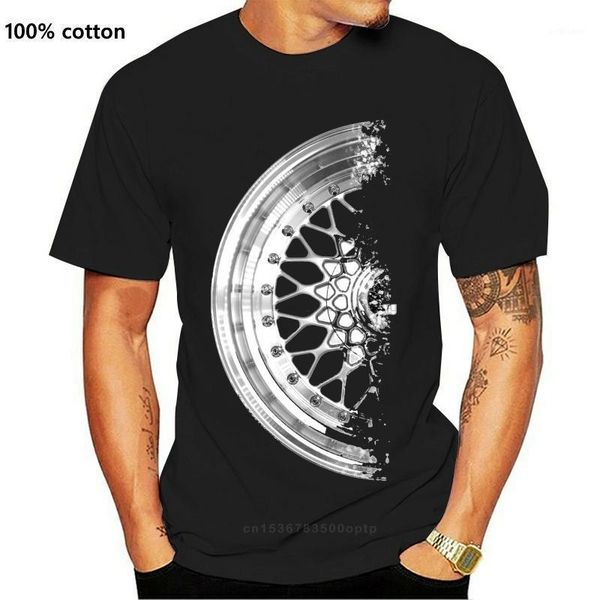 

men's t-shirts t-shirt alloy rims retro car graphic tee p001, White;black