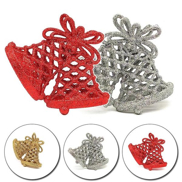 

christmas decorations 1pc gold silver bells pendant 2021 party decoration tree decor hanging ornaments year gifts for kids