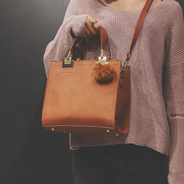 

evening bags fashion 2021 designer travel brand pu leather women handbags hairball ladies shoulder bag messenger female bolsos para mujer