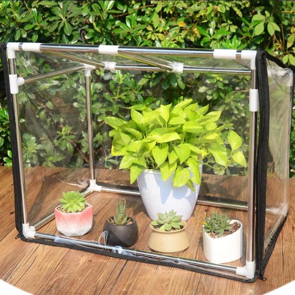 

planters & pots gy stainless steel shelf insulation shed cover succulent rain-proof frost-proof snow sun-proof microphyte greenhouse