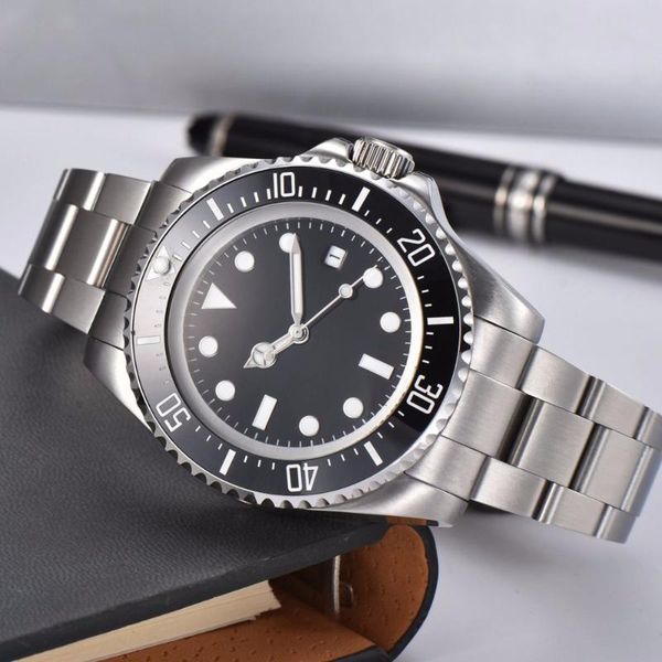 

wristwatches 44mm business dress watch men automatic luminous clock sterile dial vintage mechanical, Slivery;brown