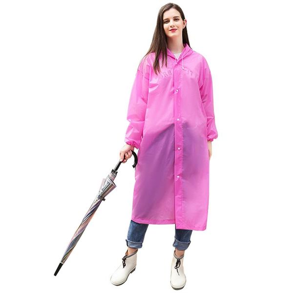 

raincoats men women travel outdoor rainwear waterproof hooded raincoat eva cloth fishing poncho long rain jacket portable reusable