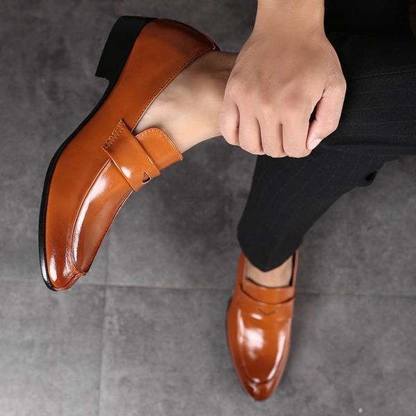 

dress shoes big size 38-48 men casual fashion party office wedding pu leathe, Black