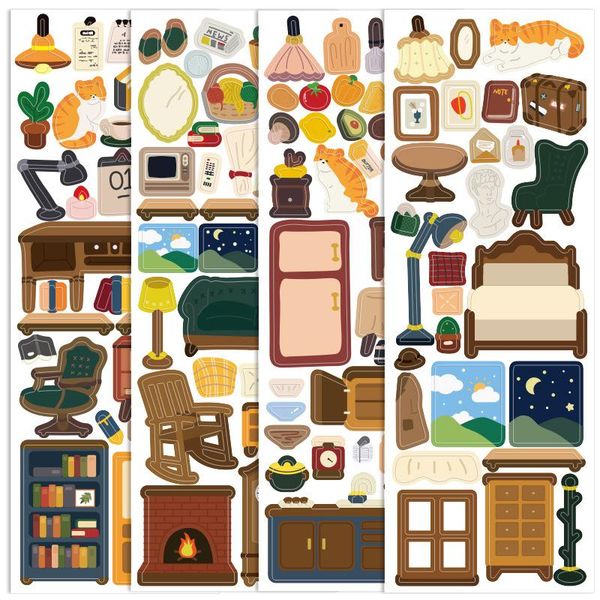 

gift wrap ins cartoon sticker home furnishings pvc mobile phone case hand crafts notebook diy scrapbook decoration