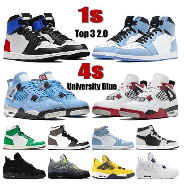 

4 manbasketballshoes jumpman 4s basketball shoes woman high sneakers university blue sail metallic purple cement alternate black white mens
