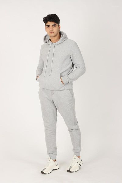 

men's gray hooded tracksuit set mdw3 sleepwear, Black;brown