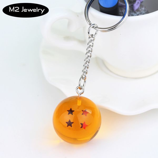 

1-7 stars goku star spherical keychain men car women bag accessories, Silver