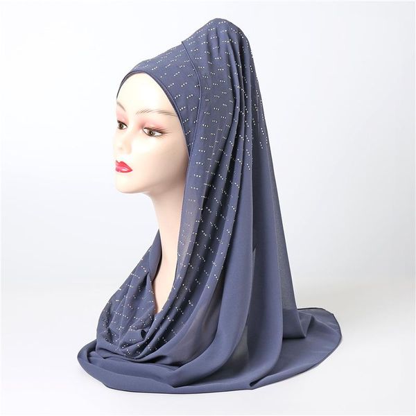 

scarves 2021 fashion hijab scarf women winter solid color wallmatch shawls wraps long pashmina chiffion scarfs high quality, Blue;gray
