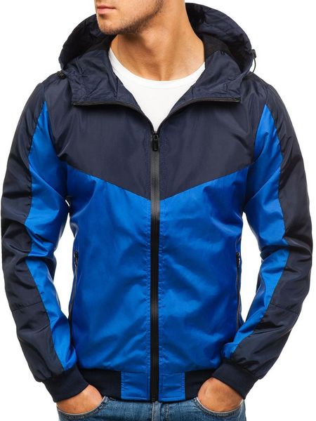 

men's jackets spring autumn arrival matching zip-up hooded, Black;brown