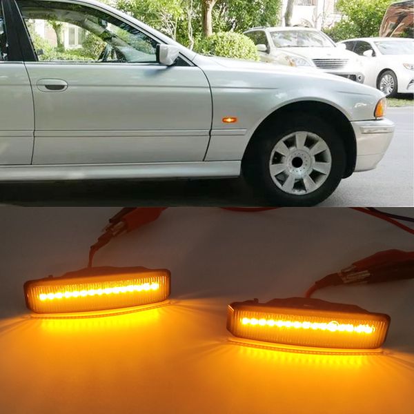 

1pair dynamic led turn signal side marker lights flowing sequential blinker light for bmw 5 series 5er e39 mod. bj. 12/95 - 6/03