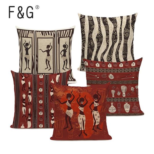 

cushion/decorative pillow african style decorative cushion cover tribal design art for car living room sofa decor linen pillowcase