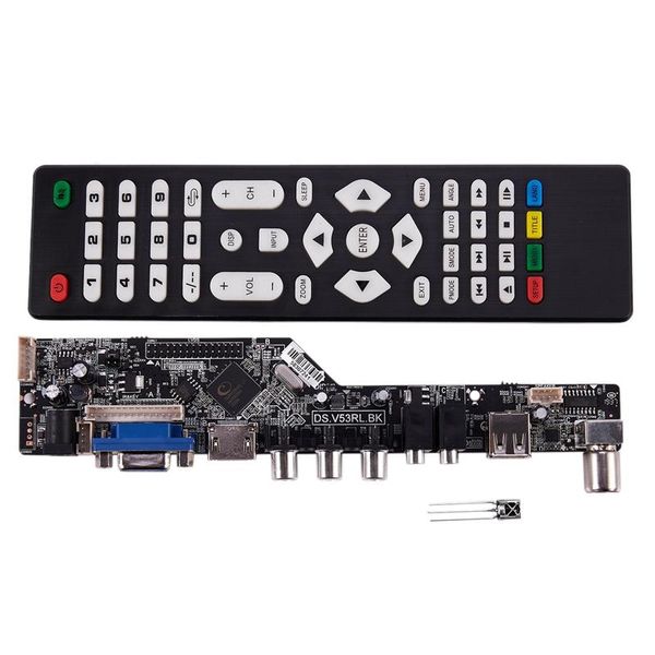 

universal lcd tv controller driver board tv/pc/vga//usb interface usb play multi-media remote controlers