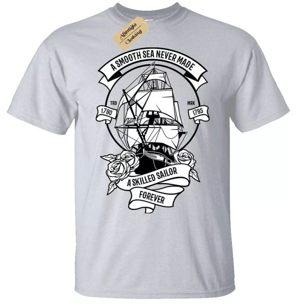 

a smooth mar camiseta hombre marinero regalo nÃ¡utico barco envÃ­o, White;black